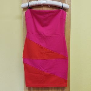 New Hot Pink & Orange Mini Dress